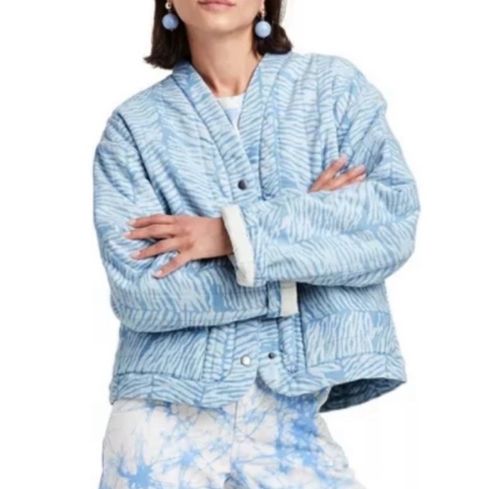 Rachel Comey Light Blue Patterned Puffer Jacket